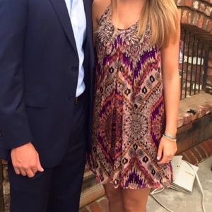 Pink/purple pattern dress